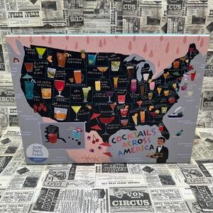 Galison Cocktail Map Of The USA 1000 Piece Jigsaw Puzzle